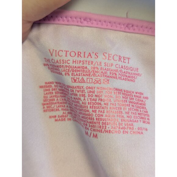 Victorias Secret High Neck Halter Bikini Set M Ombre Lace Pink & Blue With Strap - Picture 9 of 9